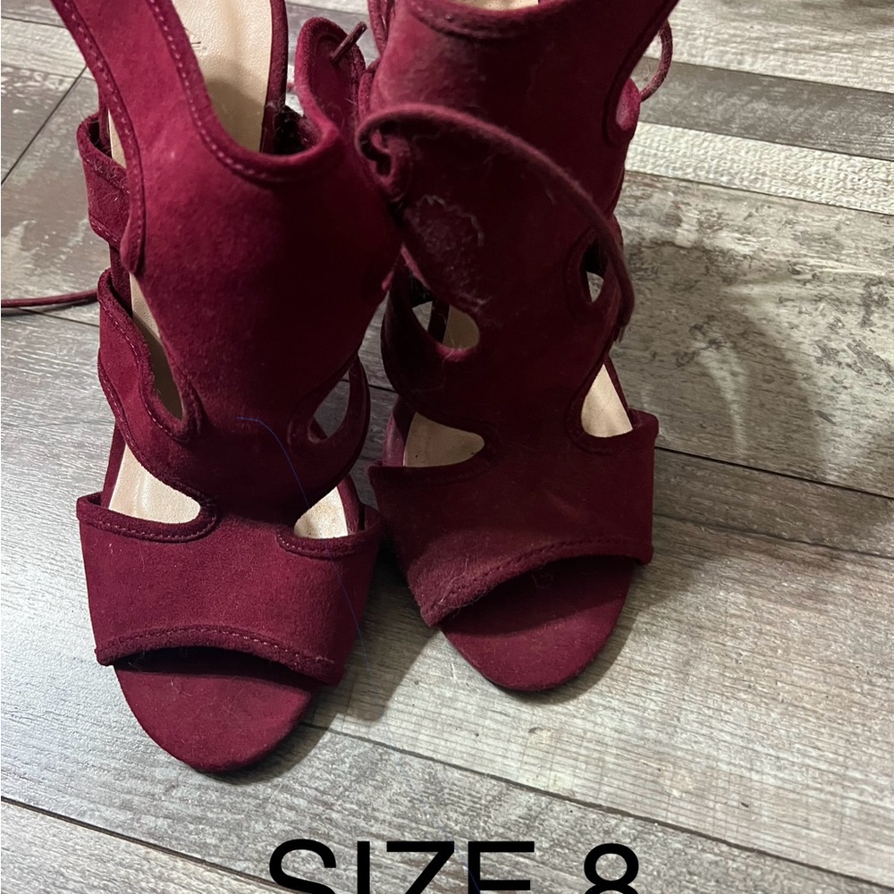 Elegant Burgundy Women's Heels